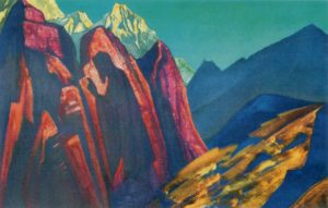 Картина Н.К.Рериха. Его Тень. [Тень Учителя. Тибет] 1932