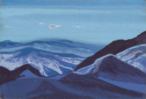Картина Н.К.Рериха. Монголия. Перевал за Калган. 1935-1936