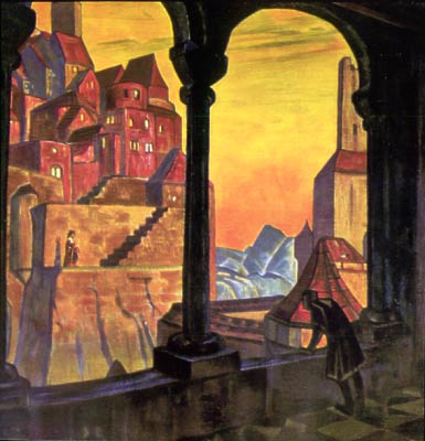 Картина Н.К.Рериха. Пылающее сердце (Cor Ardens). 1917