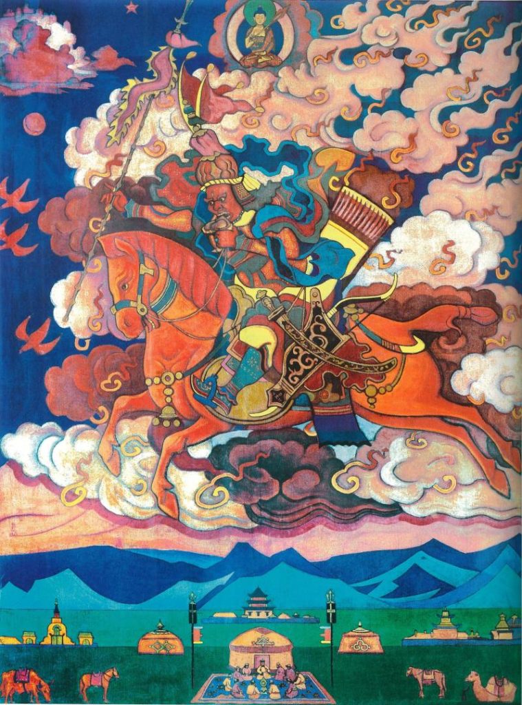 Картина Н.К.Рериха. Ригден-Джапо - Владыка Шамбалы (Великий всадник, Грядущее) 1927