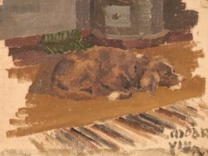 Картина Н.К.Рериха. Собака ушла [Этюд] 1890-е 