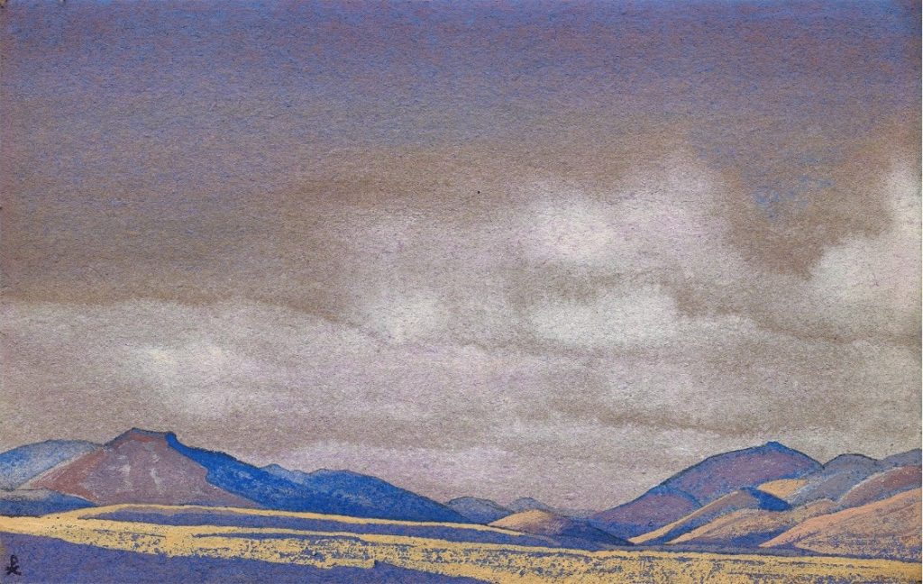 Картина Н.К.Рериха. Монголия. Холмы Чахара. 1936